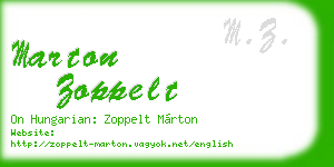 marton zoppelt business card