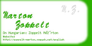 marton zoppelt business card